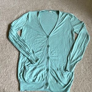 So small seafoam green J.Crew cardigan